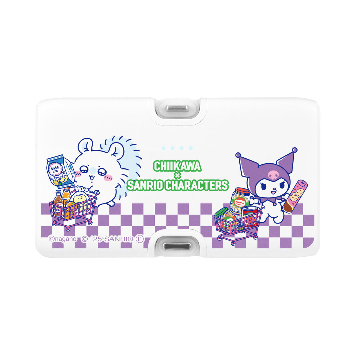 치이카와 × 산리오 캐릭터즈 Lightning/Type-C 커넥터 포함 리튬 이온 충전기 4000mAh (하늘다람쥐 & 쿠로미)