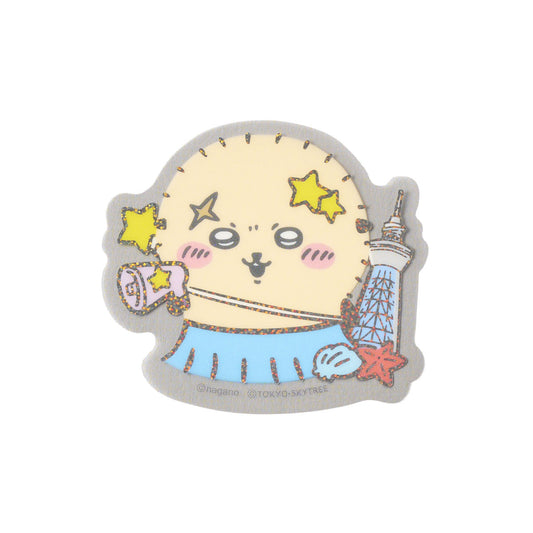ちいかわ ちいかわ☆星ふるスカイツリー(R)とひみつの島 スマホに貼れるサイズのクリアステッカー（ラッコ）