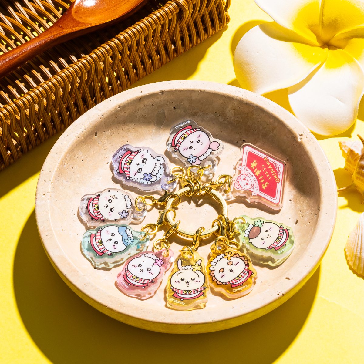 ちいかわ ちいかわレストランOKINAWA アロハシャツなみんなのアクリルチャーム