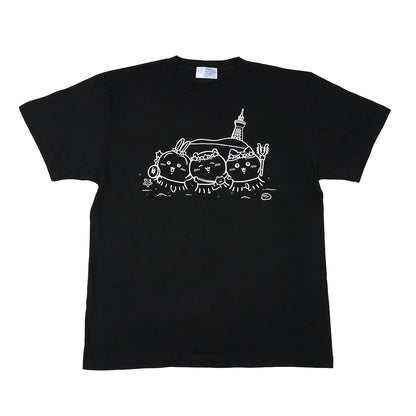 Chiikawa Starry Skytree & Secret Island T-shirt (All/Black)