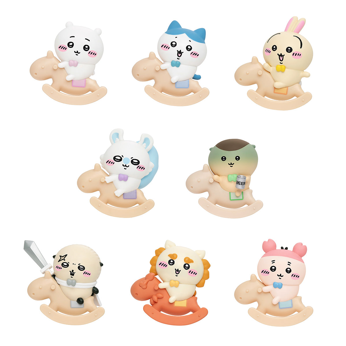 Chiikawa GPSBOX Rocking Wooden Horse Figure Collection (All 8)