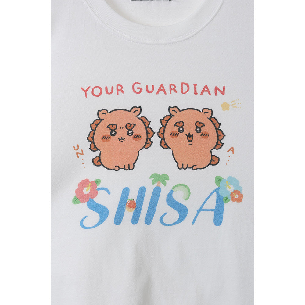 치이카와 시사 축제!!! T셔츠 GUARDIAN SHISA 화이트