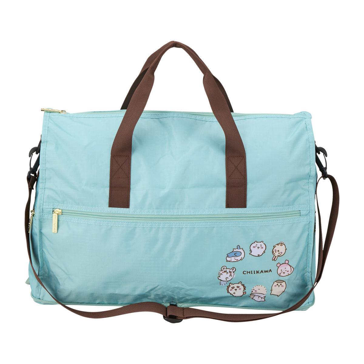 Chiikawa Foldable Boston Bag (Mint Circle)