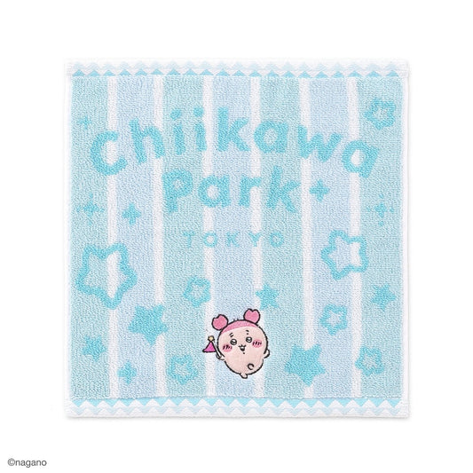 ちいかわ ちいかわパーク ストライプ ミニタオルハンカチ（ライトブルー）