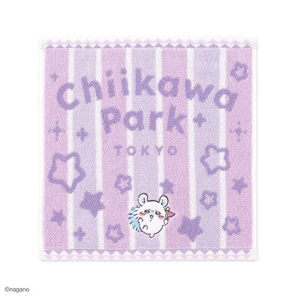 ちいかわ ちいかわパーク ストライプ ミニタオルハンカチ（パープル）