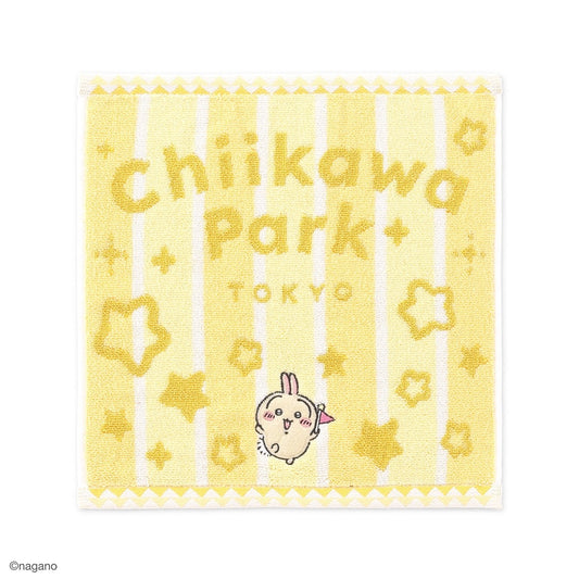 ちいかわ ちいかわパーク ストライプ ミニタオルハンカチ（イエロー）