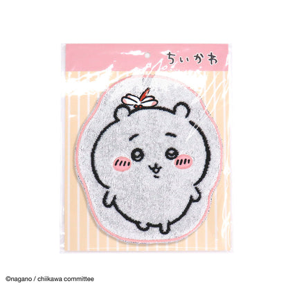 ちいかわ ダイカットタオルハンカチ（ピンク）