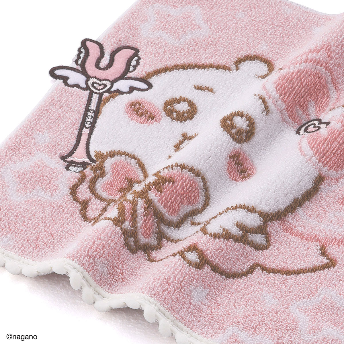 ちいかわ まじかるちいかわ タオルハンカチ（なんとかなれー・ピンク）