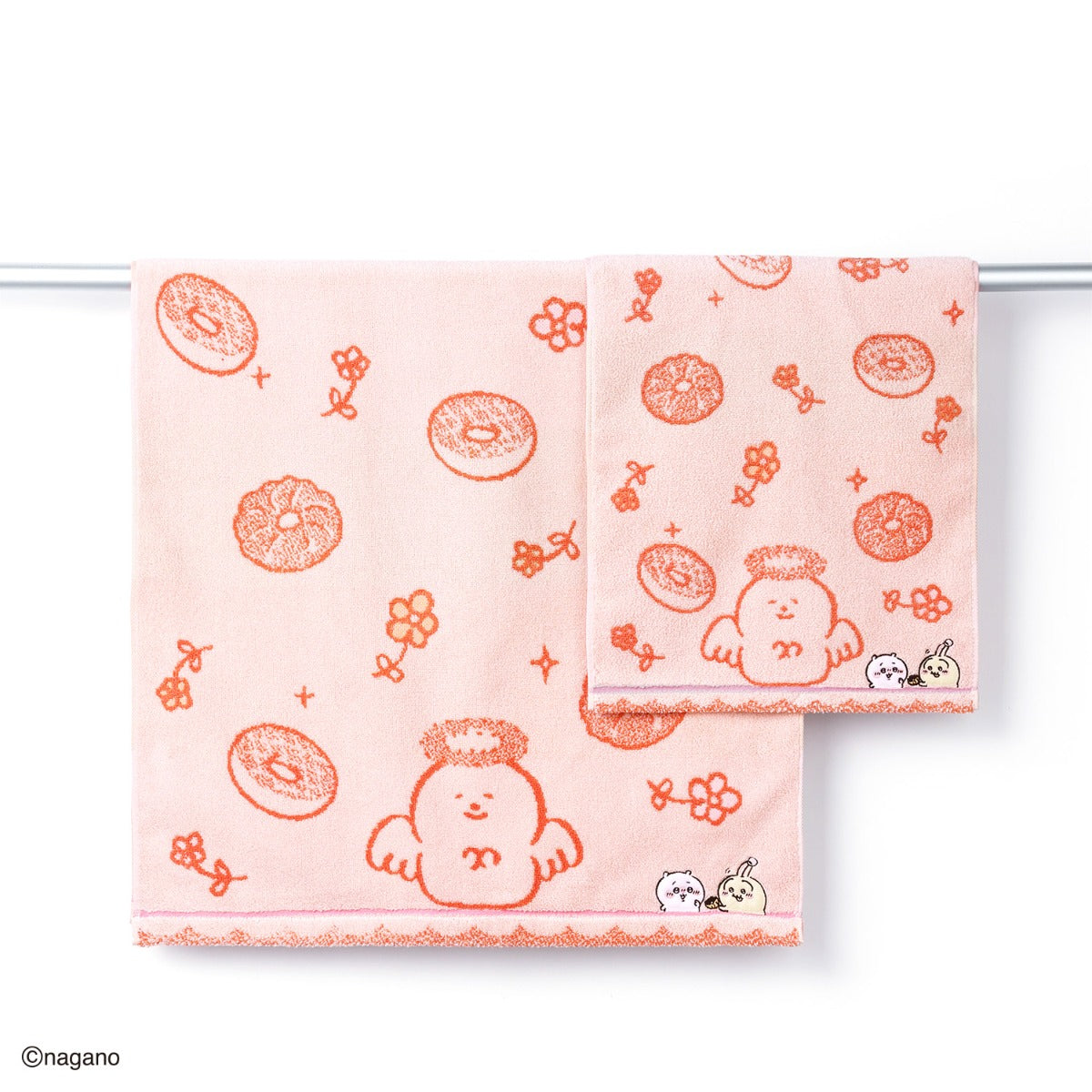 ちいかわ フェイスタオル（ドーナツ食べよ・ピンク）
