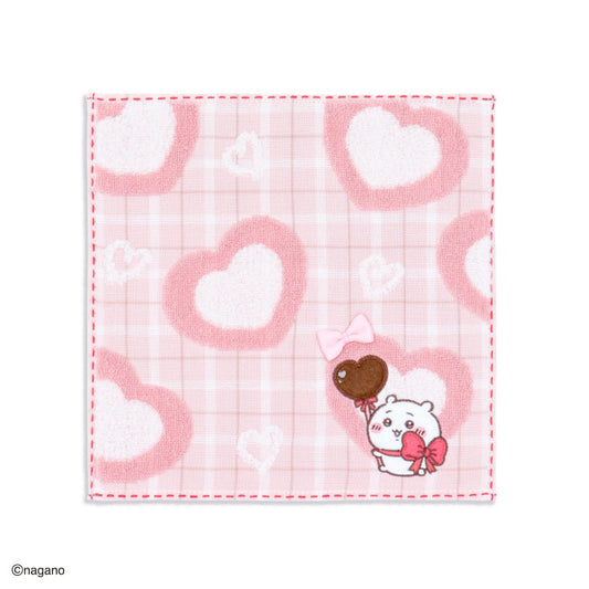ちいかわ タオルハンカチ（チョコ＆クッキー ピンク）