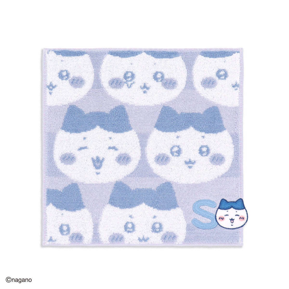 ちいかわ イニシャル タオルハンカチ（ハチワレ）
