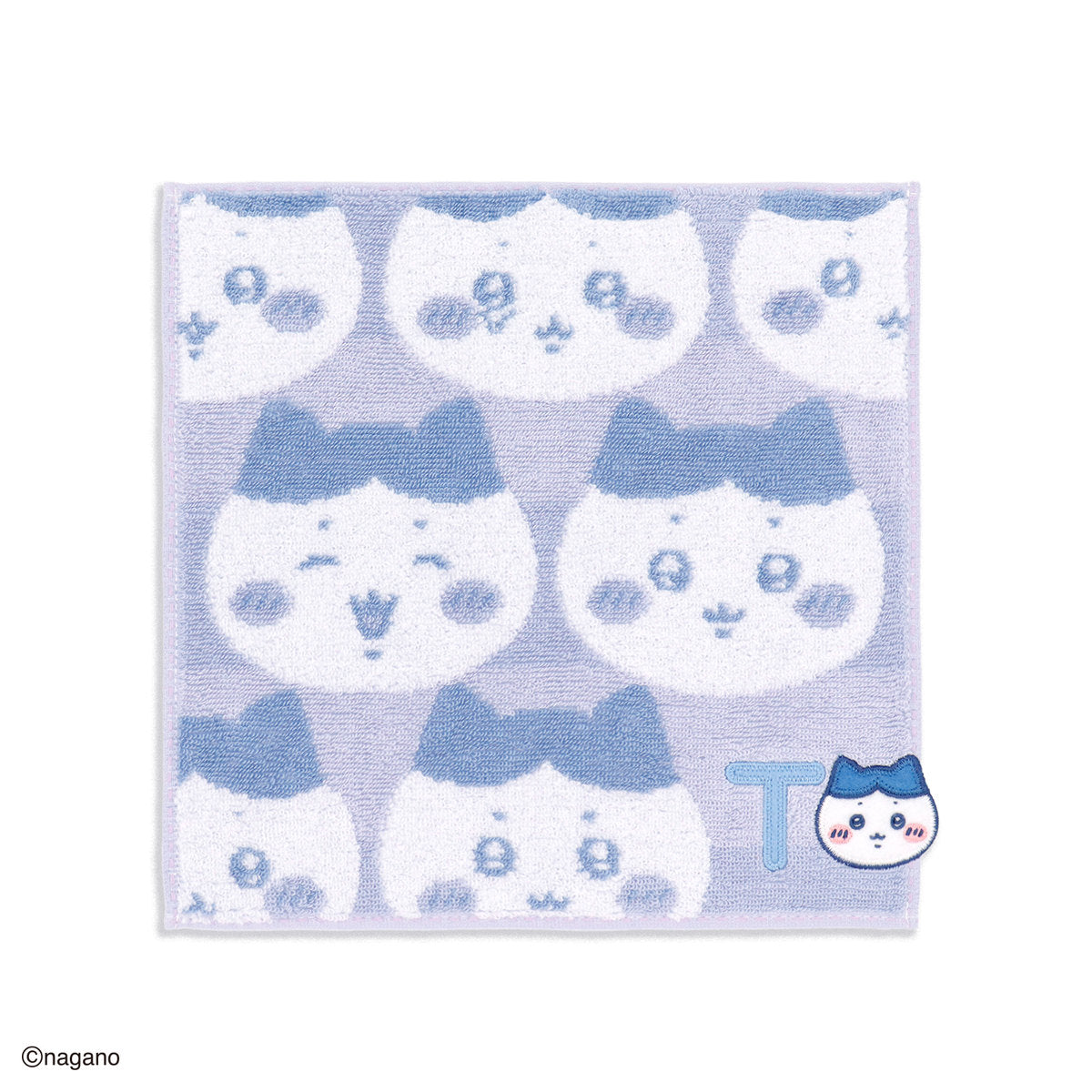 ちいかわ イニシャル タオルハンカチ（ハチワレ）