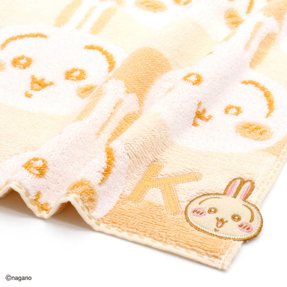ちいかわ イニシャル タオルハンカチ（うさぎ）