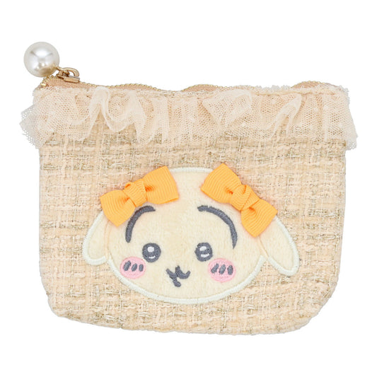 Chiikawa Tweed Tissue Pouch (Usagi Ribbon)