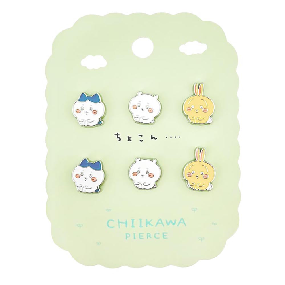 Chiikawa 6-Piece Earrings (Silver)