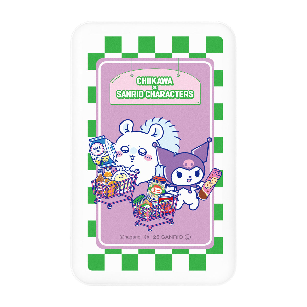 ちいかわ×サンリオキャラクターズ スーパーマーケットなMagSafe対応 ワイヤレスリチウム充電器 5000mAh（モモンガ＆クロミ）