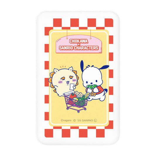ちいかわ×サンリオキャラクターズ スーパーマーケットなMagSafe対応 ワイヤレスリチウム充電器 5000mAh（シーサー＆ポチャッコ）
