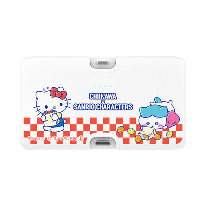 치이카와 × 산리오 캐릭터즈 Lightning/Type-C 커넥터 포함 리튬 이온 충전기 4000mAh (가르마 & 헬로키티)