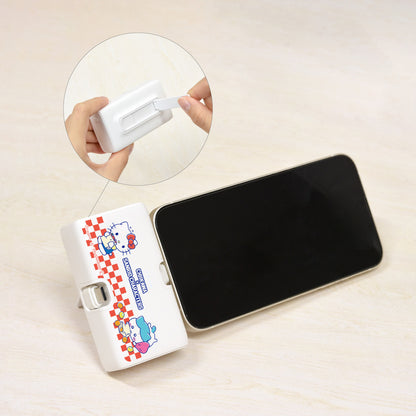 치이카와 × 산리오 캐릭터즈 Lightning/Type-C 커넥터 포함 리튬 이온 충전기 4000mAh (가르마 & 헬로키티)