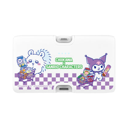 치이카와 × 산리오 캐릭터즈 Lightning/Type-C 커넥터 포함 리튬 이온 충전기 4000mAh (하늘다람쥐 & 쿠로미)