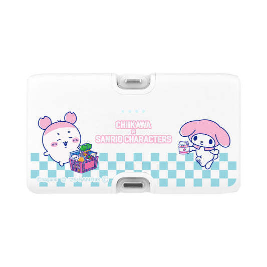 ちいかわ×サンリオキャラクターズ スーパーマーケットなLightning／Type-Cコネクタ付き リチウムイオン充電器 4000mAh（古本屋＆マイメロディ）