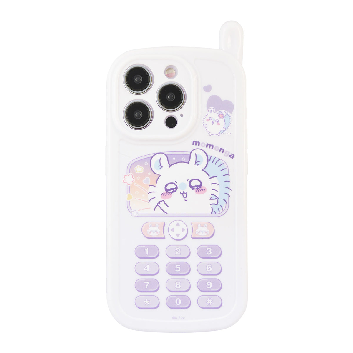 Chiikawa iPhone-Compatible Retro Flip Phone Case (Momonga)