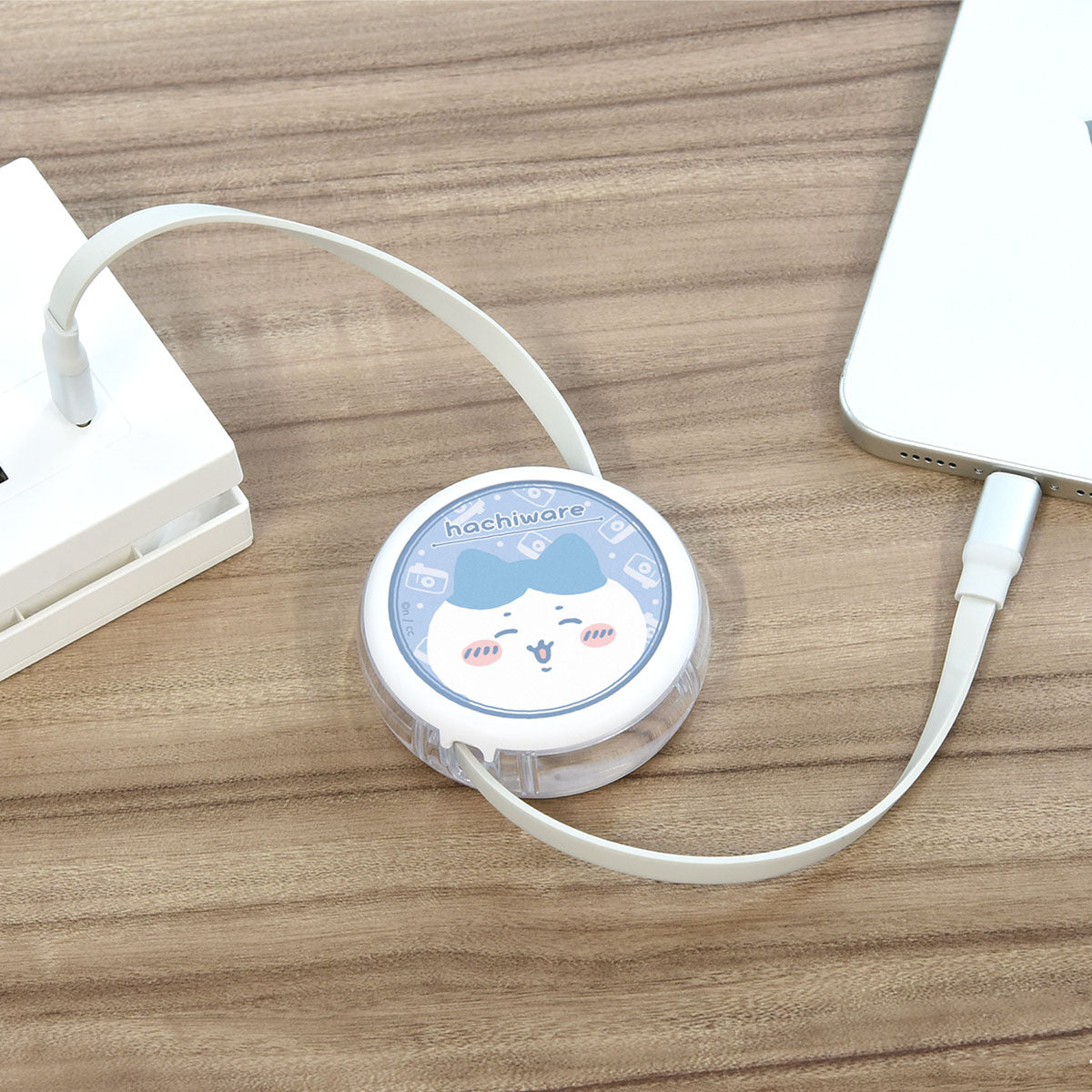 치이카와 USB Type-C 대응 동기화 및 충전 릴 케이블 (하치와레)