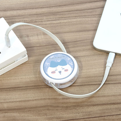 치이카와 USB Type-C 대응 동기화 및 충전 릴 케이블 (하치와레)