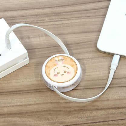 치이카와 USB Type-C 대응 동기화 및 충전 릴 케이블 (우사기)