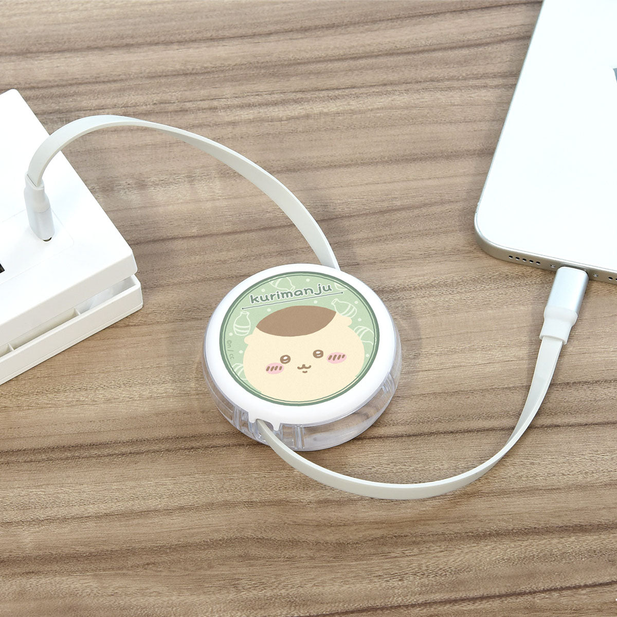 吉伊卡哇 USB Type-C兼容同步&充电卷线电缆（栗子馒头）