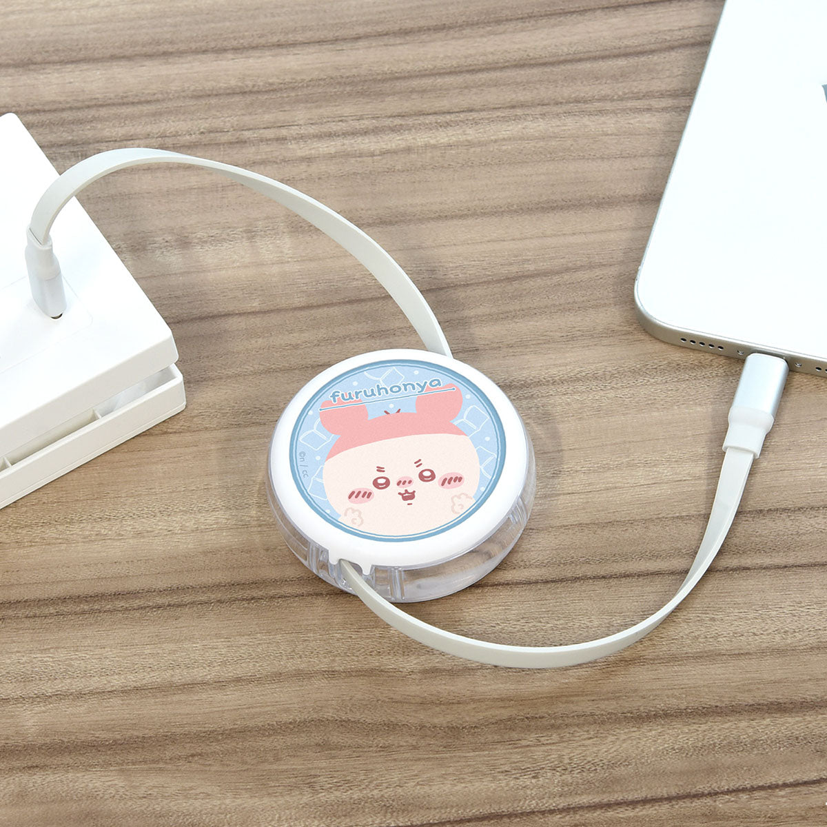 치이카와 USB Type-C 대응 동기화 및 충전 릴 케이블 (카니)
