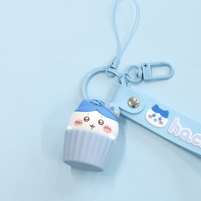 Chiikawa Hand Strap with 3D Mascot (Hachiware)