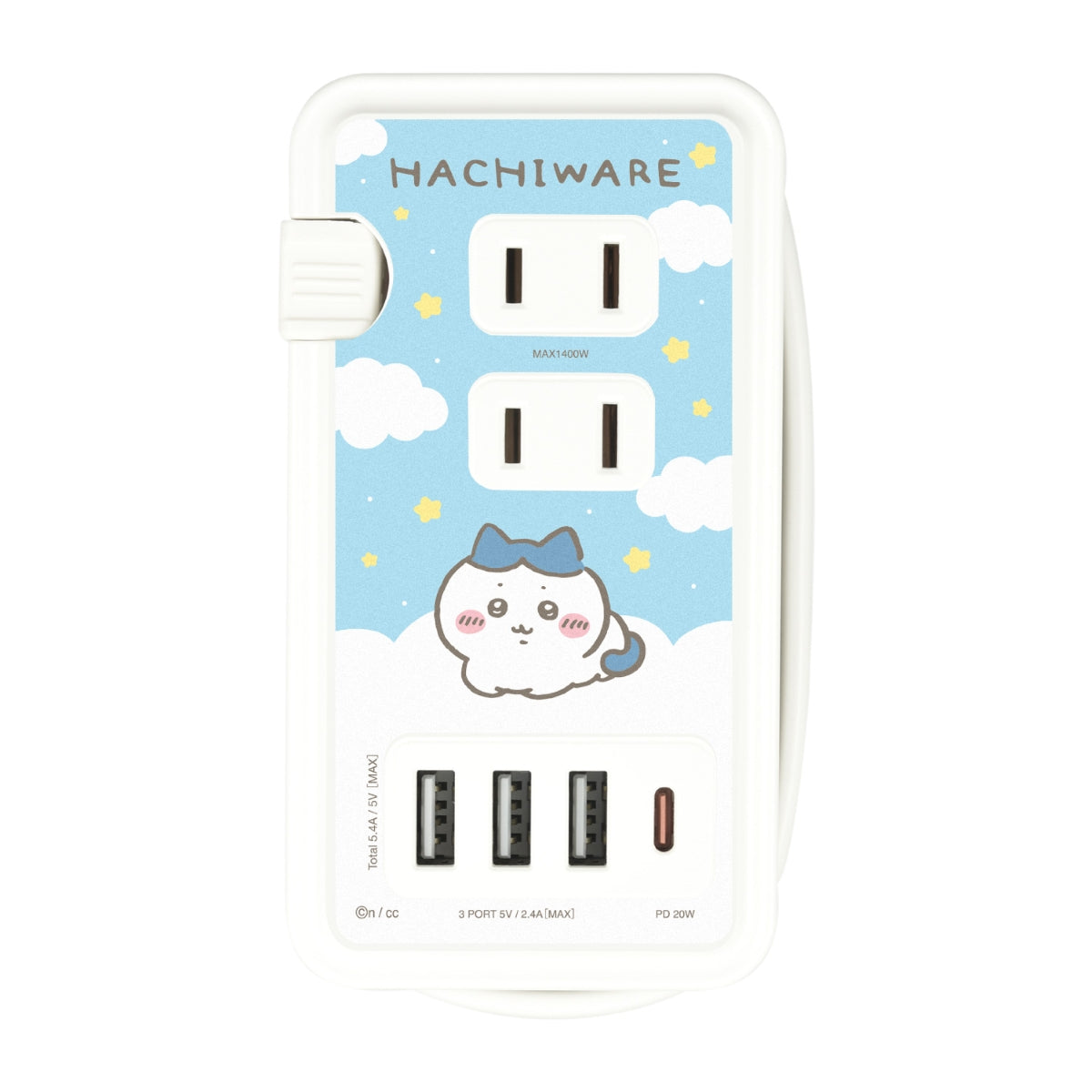 ちいかわ USB/USB Type-Cポート付きACタップ（ハチワレ）