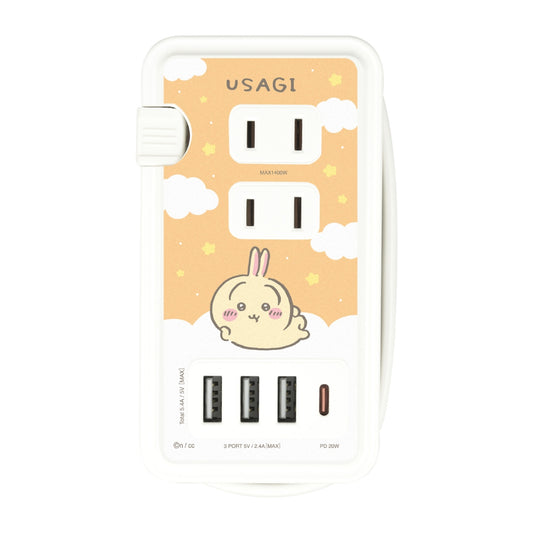 ちいかわ USB/USB Type-Cポート付きACタップ（うさぎ）