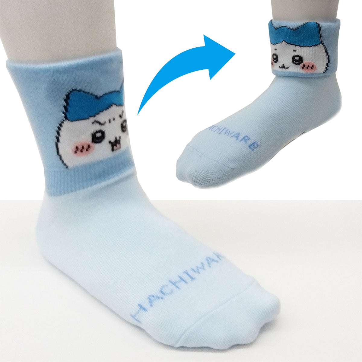 Chiikawa Curling Crew Socks (Hachiware) Kids Size