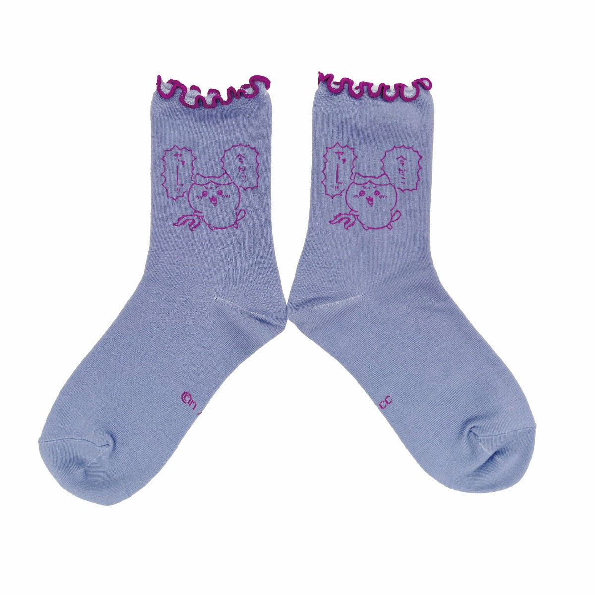 Chiikawa Mellow Crew Socks (Hachiware Lavender Blue) Women's Size