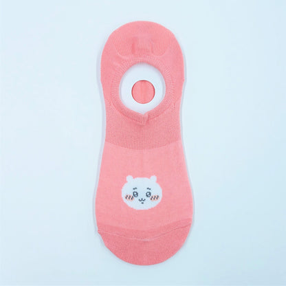 Chiikawa Kokopita Sneaker-Length Socks (Chiikawa Salmon Pink)