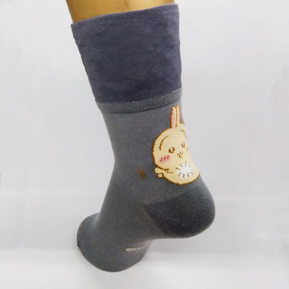 Chiikawa Folded Crew Socks (Usagi) - Women