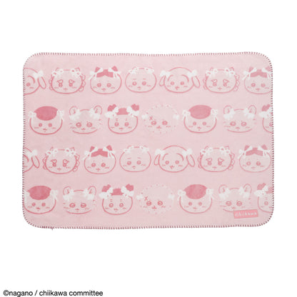 Chiikawa Opal-processed Blanket (Ribbon Ribbon・Pink)