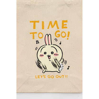 Chiikawa Excited to Go Out! Tote Bag (Outing Usagi Natural)