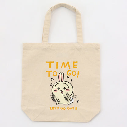 Chiikawa Excited to Go Out! Tote Bag (Outing Usagi Natural)