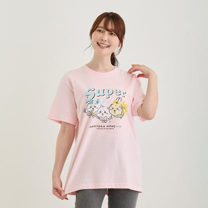 Chiikawa Super Magical Chiikawa T-shirt Super NANTOKA NARE~!! Baby Pink