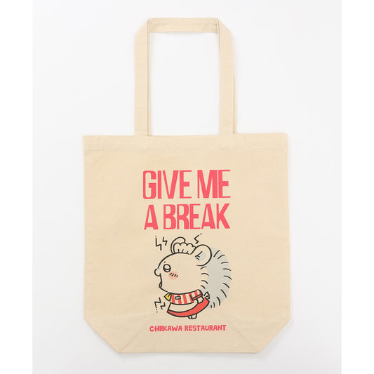 Chiikawa Chiikawa Restaurant Tote Bag GIVE ME A BREAK Natural