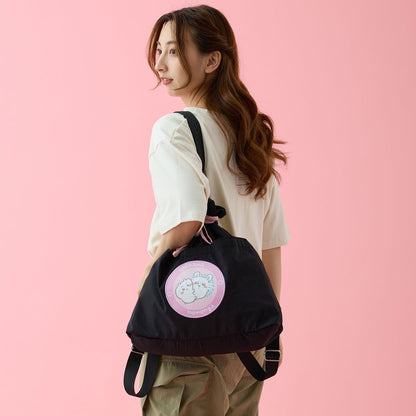 Chiikawa 2-Way Knapsack Chiikawa & Momonga Black