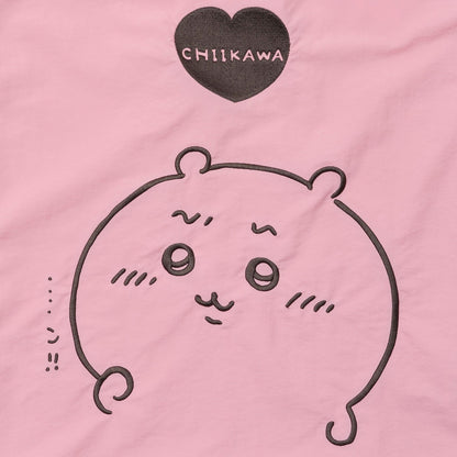 ちいかわ 刺繍トートバッグ ちいかわハート ピンク  (刺繍キーホルダー付)