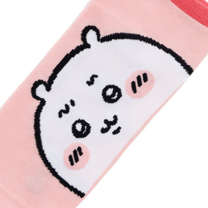 ちいかわ クルーソックス ちいかわアップ ライトピンク