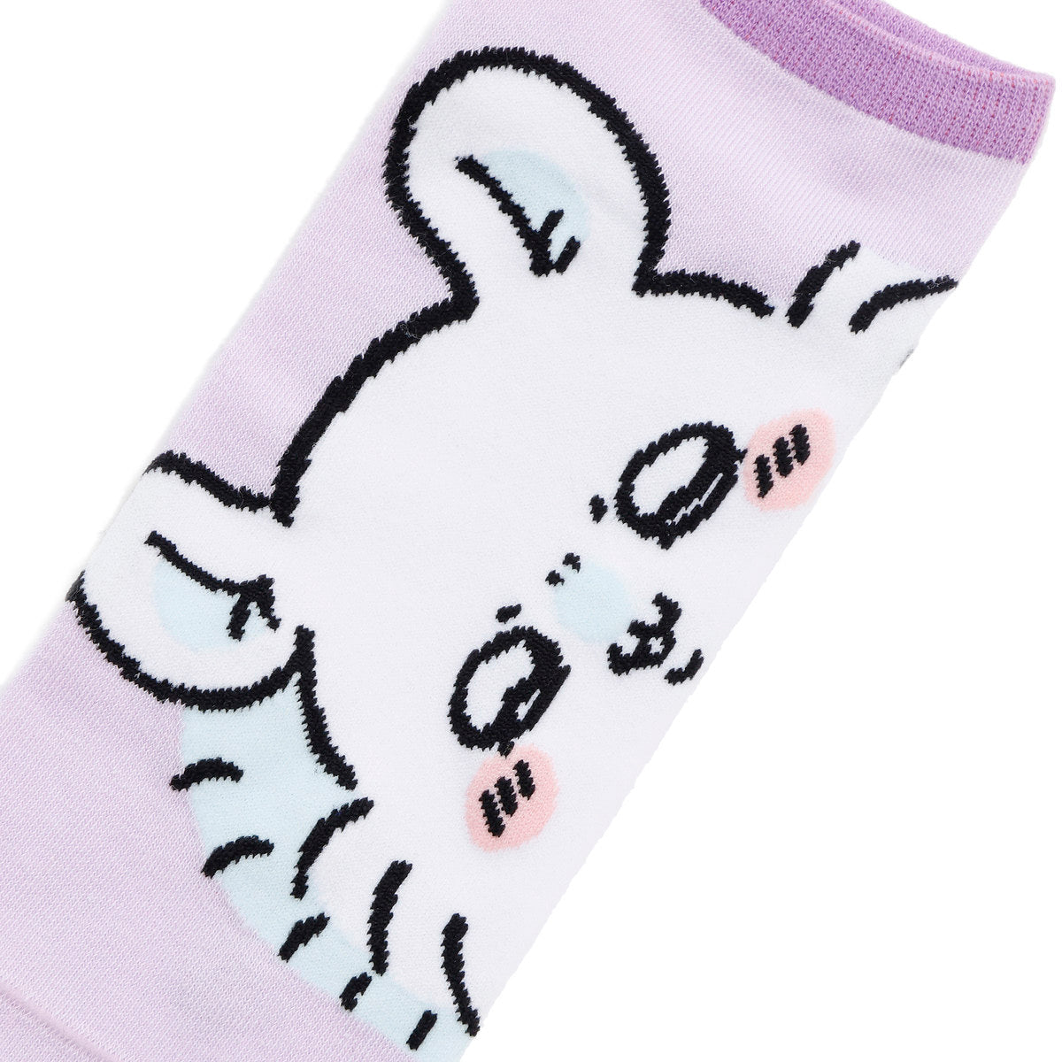 ちいかわ クルーソックス モモンガアップ ライトパープル