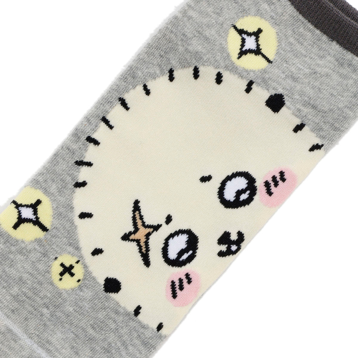 Chiikawa Crew Socks Rakko Close-Up Heather Gray