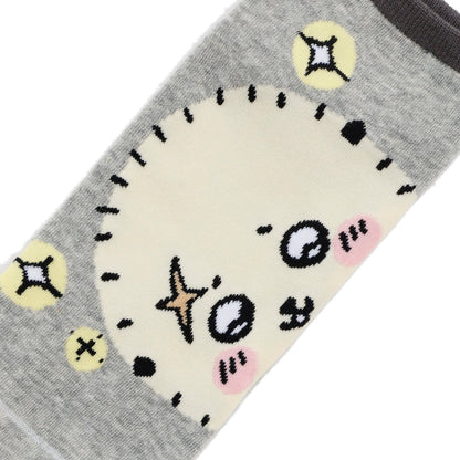 Chiikawa Crew Socks Rakko Close-Up Heather Gray