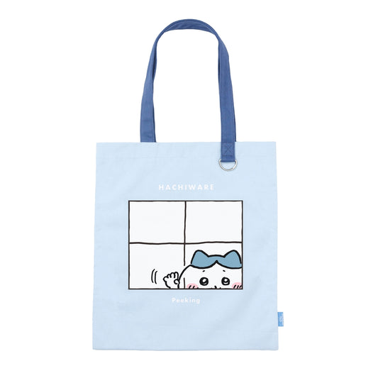 ちいかわ ちいかわパーク レンチキュラートートバッグ 4級は一緒に受けよう サックス/ネイビー